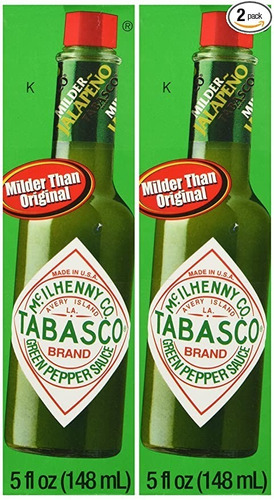 Salsa Tabasco Green Pepper Jalapeño 148ml 2 Pack