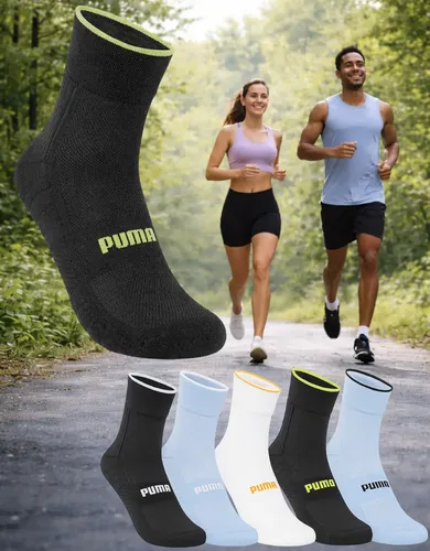 Meia Puma Poliamida Esportiva Corrida Dry Fit Ciclismo Sport