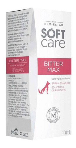 Spray Amargo Bitter Max Soft Care Pet Society 100ml