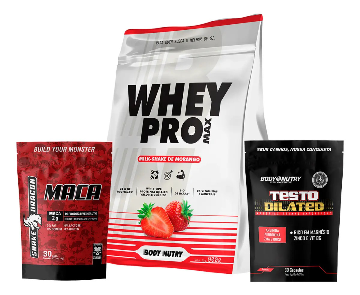 Whey Protein Concentrado Isolado Milk-Shake Morango 900g Refill Kit