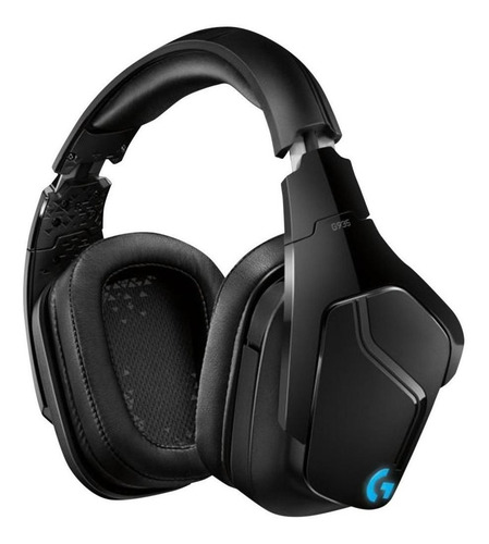 Fone de ouvido gamer sem fio Logitech G Series G935 black e blue light