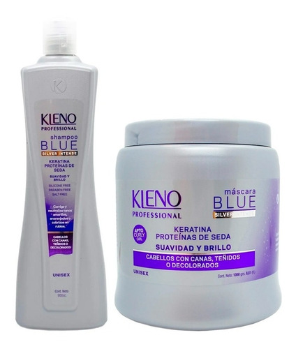 Kleno Matizador Blue Silver Intense Shampoo + Mascara Grande