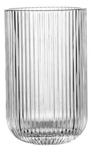 Jogo Copo 6 Peças Vidro Grosso Canelado Agua Suco Luxo 440ml