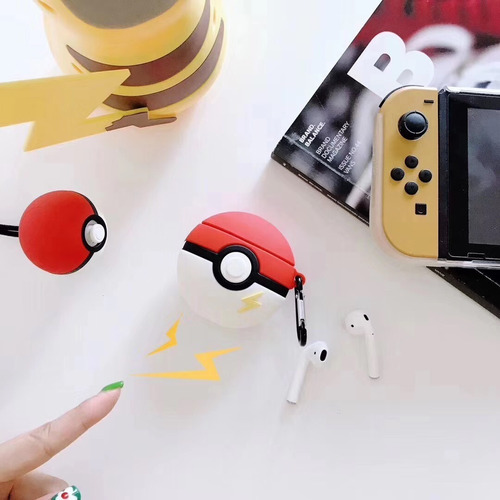 Case - Funda Compatible Para AirPods 1 Y 2 / Pokeball