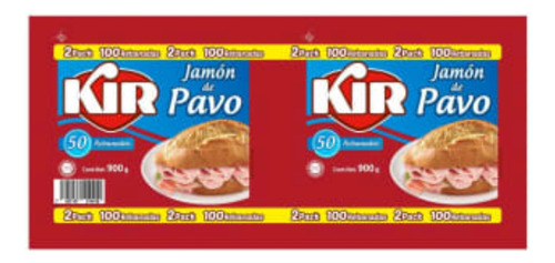 Jamón De Pavo Kir 2 Piezas De 900 Gr