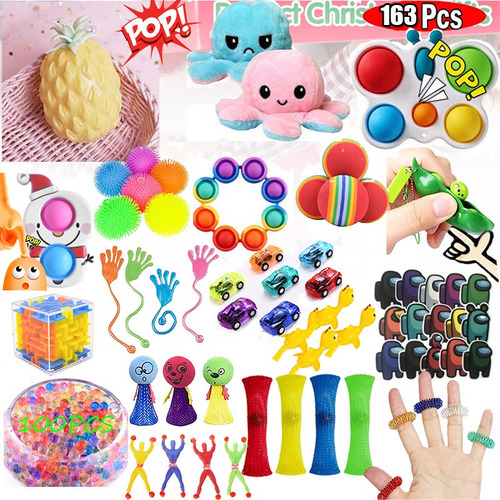 Paquete De 163 Unidades Barato Pop It Kit Fidget Juguetes Ba