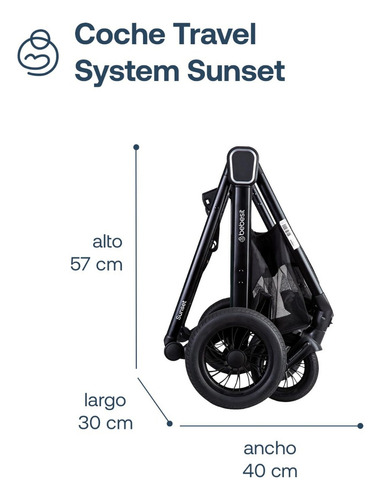 Carriola Bebesit Travel System Sunset Isofix Negro