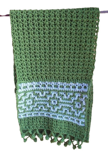 Bufanda Con Guarda Tejida A Crochet Unisex