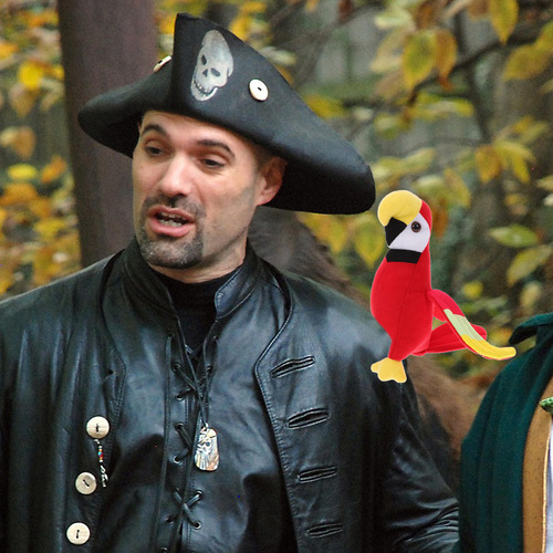 Peluche Con Forma De Loro Pirata Para Niños, Adorable Pirata