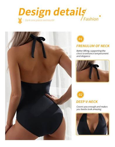 Traje De Baño Sexy De Una Pieza Con Cuello En V