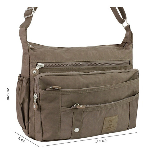 Imagen 3 de 7 de Bolsa Crossbody Multiples Compartimentos Moda Casual Jml-008