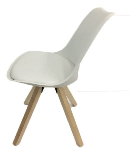 Imagen 4 de 4 de Silla Tulip Pata Cuadrada Blanca