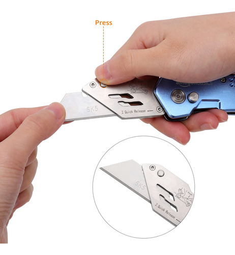 Navaja Multiusos Plegable Amazon Basics De Aluminio Ligero