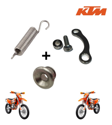 Kit Auxiliar Descanso+ Mola Simples + Bucha Central Ktm 8-16