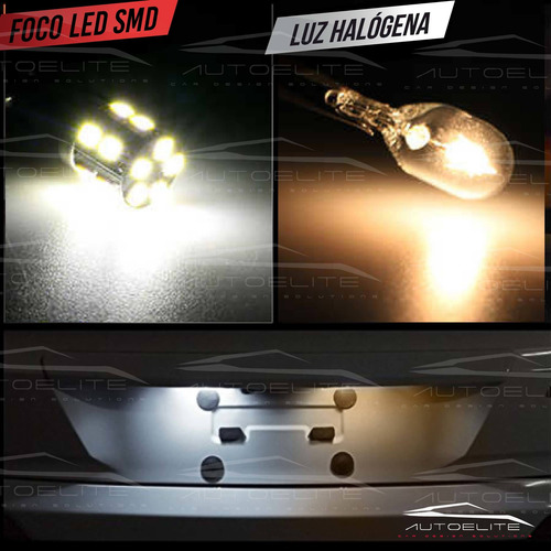 Imagen 7 de 10 de Foco Led T10 Pellizco Canbus 12led Smd 5w Luz Interior Placa