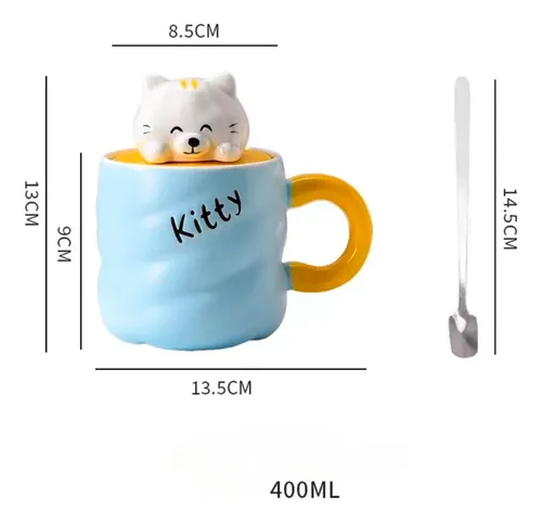 Taza De Ceramica Diseño Dibujo Animales Casa Cocina Mt09326