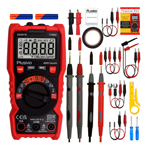 Multmetro Digital T-rms Ac Dc Voltmetro Ohm Volt Amp Ncv Dio