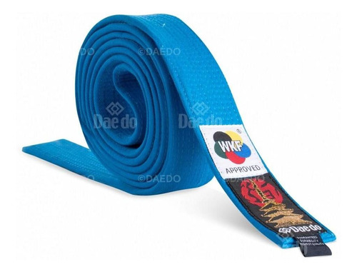 Cinturon Karate Daedo Wkf Azul 310 Cms.