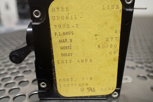 Airpax Upgh11-7902-2 4a 277v 50/60hz Circuit Breaker (lo Zza
