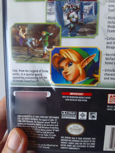Capa Soul Calibur 2 Original Para Game Cube Leia A Descrição (Usado)