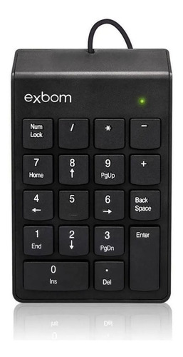 Mini Teclado Usb Numérico Com Fio Portátil Para Notebook Pc