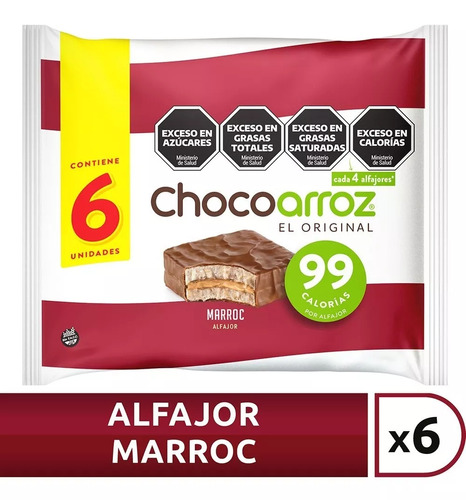 Alfajor Chocoarroz Marroc X 6 Unidades