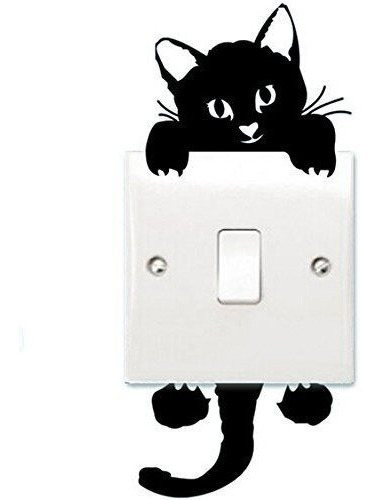 Honbay Cat Pegatinas De Pared Extraíbles Interruptor De Luz