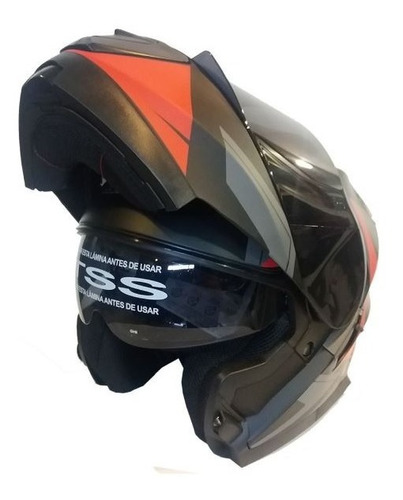 Casco Abatible Ghb 160 Kafir Gris Rojo Mate Mica Tinteada