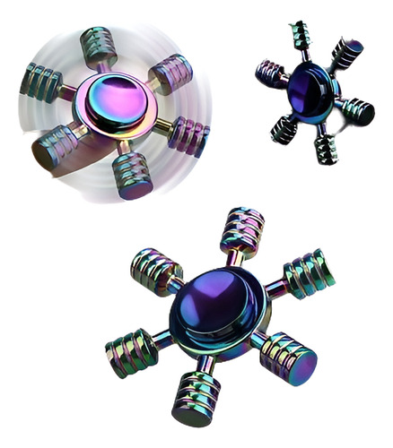 Estigma De Nuevo Seis Mano Spinner Dedo Girocompás Fidget En