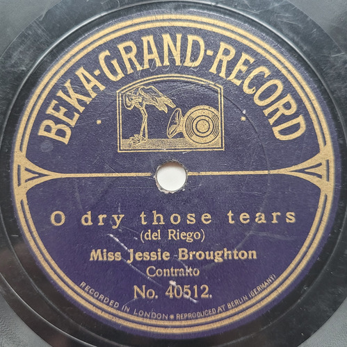 Miss Jessie Broughton Disco Pasta Beka Grand Record 40311 (Usado)