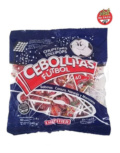 Chupetin Cebollita Futbol X 40 Unidades