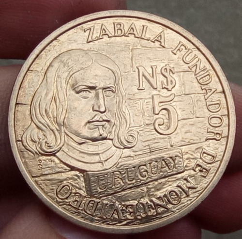 Uruguay Zabala 5 Nuevos Pesos Impecable 
