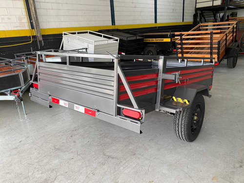 Carretinha Fazendinha 2.50 X 1.25 X 0.40 Com Bau - Cap 700kg