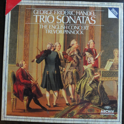 Vinilo Handel Trio Sonatas Trevor Pinnock