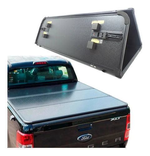 Tapa Batea  Tri-fold Rígida 3 Piezas Ford Ranger 2013-2022