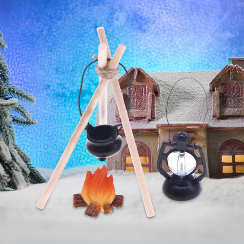 3 Kits De Campamento Para Casa De Juego De Lámparas Negras