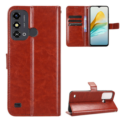 Funda Para Zte Blade A53 Voltear Cuero Tarjeta Ranura