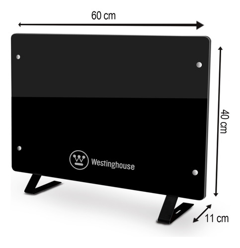 Imagen 3 de 6 de Vitrocalefactor 2000w Panel De Vidrio Templado Westinghouse