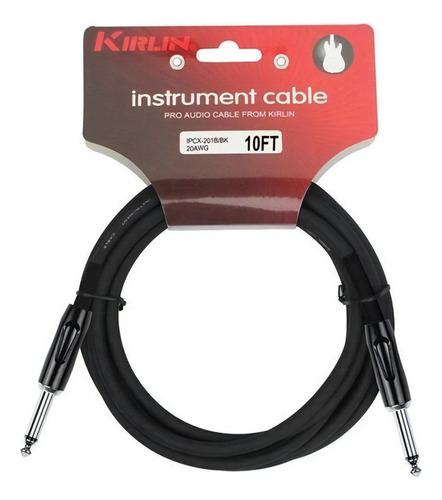 Cable Guitarra Bajo 3 Metros Kirling Ipcx-201b/bk