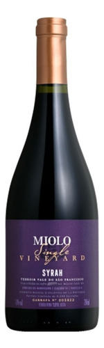 Vinho Brasileiro Miolo Syrah Single Vineyard 750ml