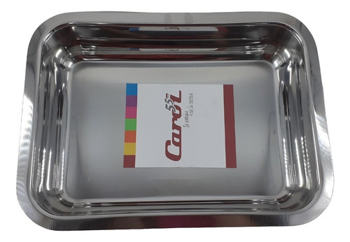 Asadera Rectangular Profunda Carol Acero Inoxidable 33x24 Cm