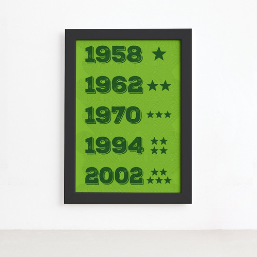 Imagem 2 de 3 de Quadro Futebol Campeonatos 33x43 Moldura Preta