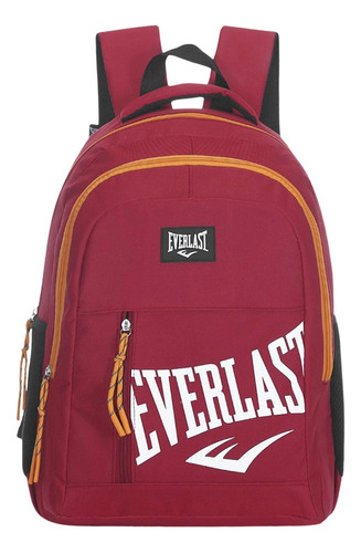 Mochila Everlast Hombre Mujer Escolar Deportiva 20 Litros Color Wine 16287