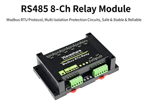 Módulo De Relé Modbus Rtu 8-ch Con Rs485, Protección De