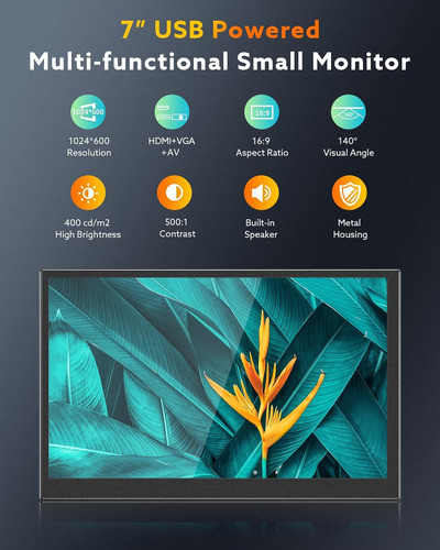 Minimonitor Pequeno Eyoyo De 7 Pulgadas Con Resolucion De...