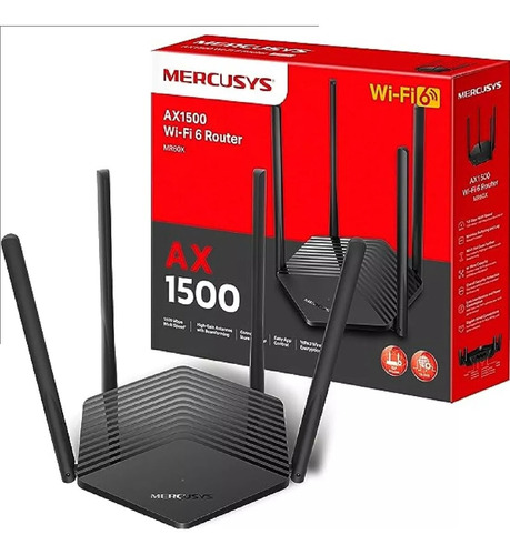 Router Mercusys Mr60x Ax1500 Fibra Gigabit Dualband Wifi 6