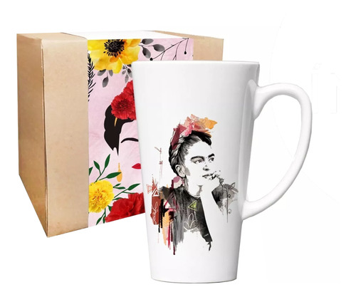 Mug Frida Kahlo - Cónico Cerámica 