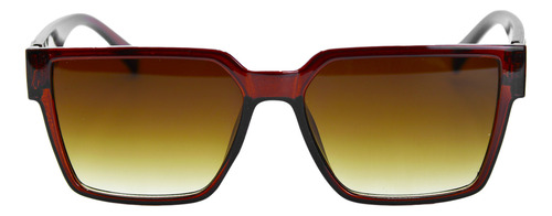 Lentes De Sol Para Mujer Color Cafe Gafas Con Detalle Dorado