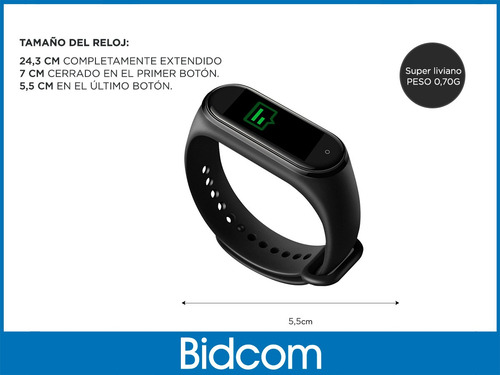 Smartband Gadnic R2 Bluetooth Watch Band Deporte Gtía Color Negro Color de la caja Negro Color de la malla Negro Color del bisel Negro