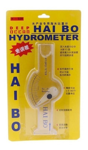 Densímetro Hydrometer Salinidade Aquário Marinho Sal